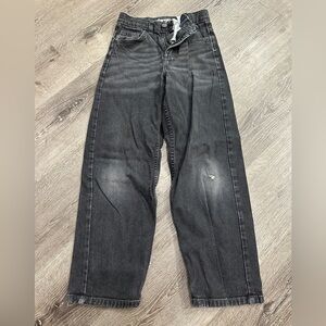 Girls loose fit wide leg wrangler jeans